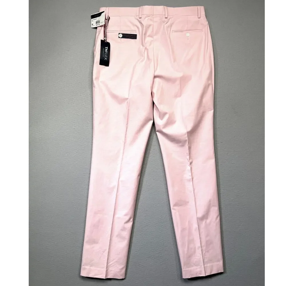 Tommy Hilfiger Men's Modern-Fit TH Flex Stretch Suit Pants Lt Pink 36x34 $135.00